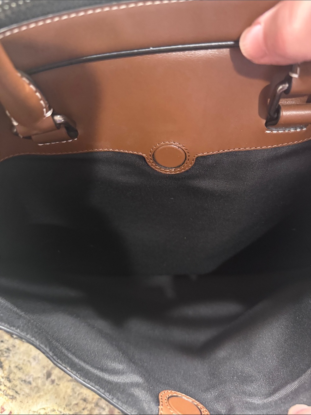 Coach Brown Leather Laptop Satchel with Detachable Strap - Picture 5 of 8